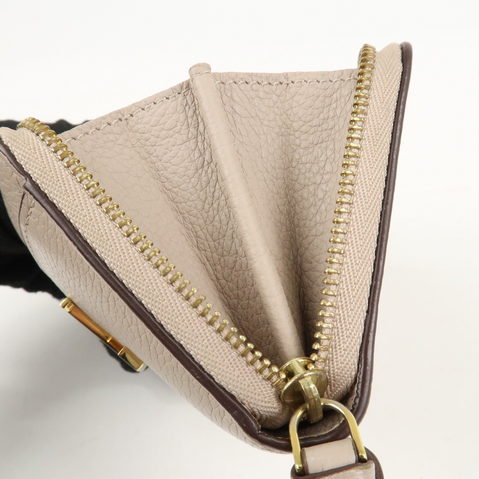 Louis Vuitton Lock Me Zippy Coin Purse Coin Case Beige M80100 Used
