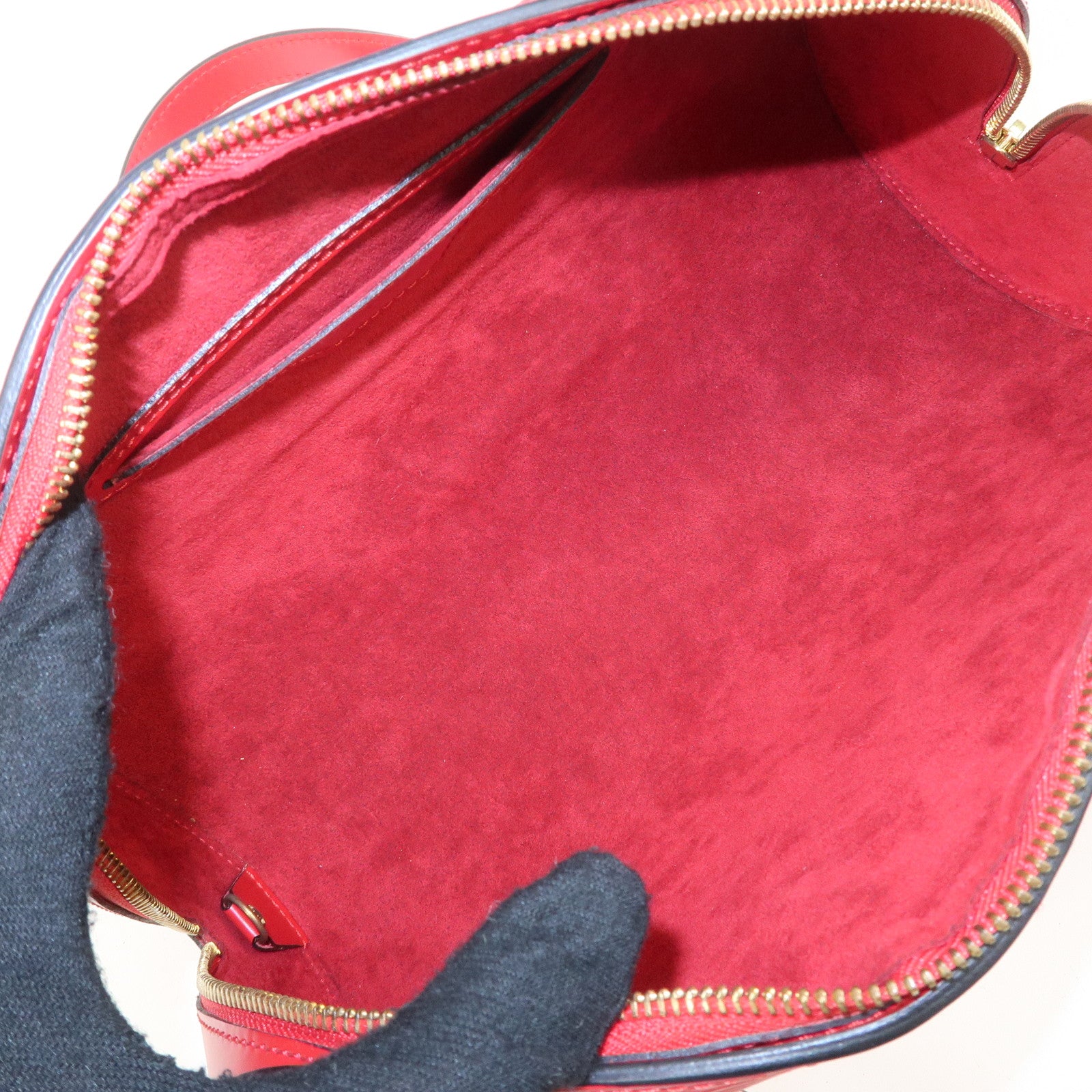 Louis Vuitton Epi Soufflo Hand Bag Castillian Red M52227 Used