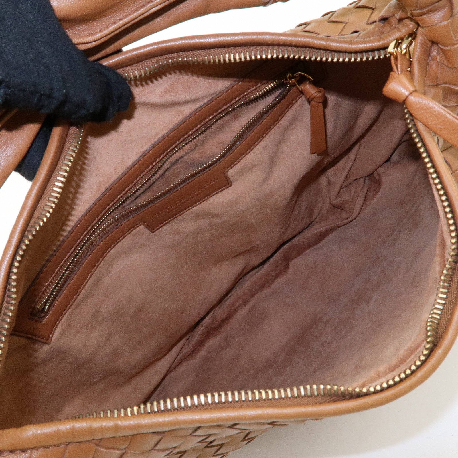 BOTTEGA VENETA Hobo Intrecciato Leather Shoulder Bag Brown 115653 Used