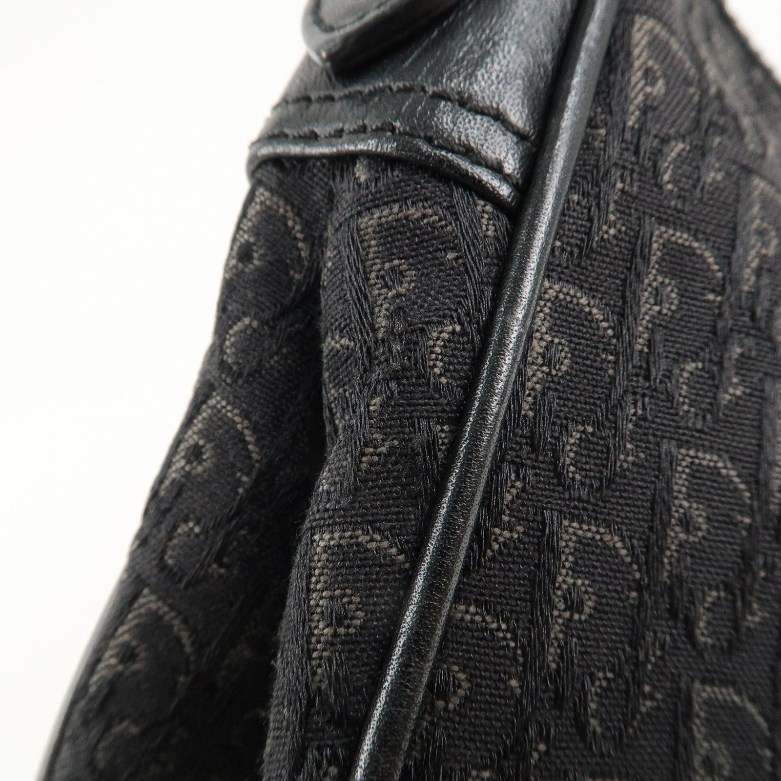 Christian Dior Trotter Street Chic Canvas Leather Shoulder Bag Used