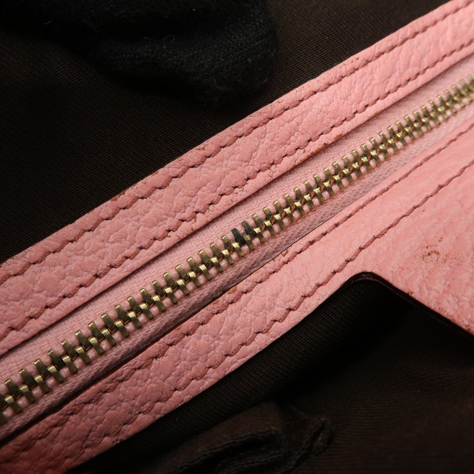 GUCCI Bamboo Leather Shoulder Bag Hand Bag Studs Pink 137378 Used