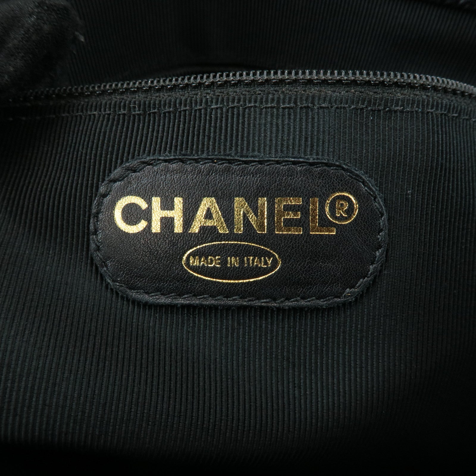 CHANEL Triple COCO Caviar Skin Chain Tote Bag Shoulder Bag Black Used