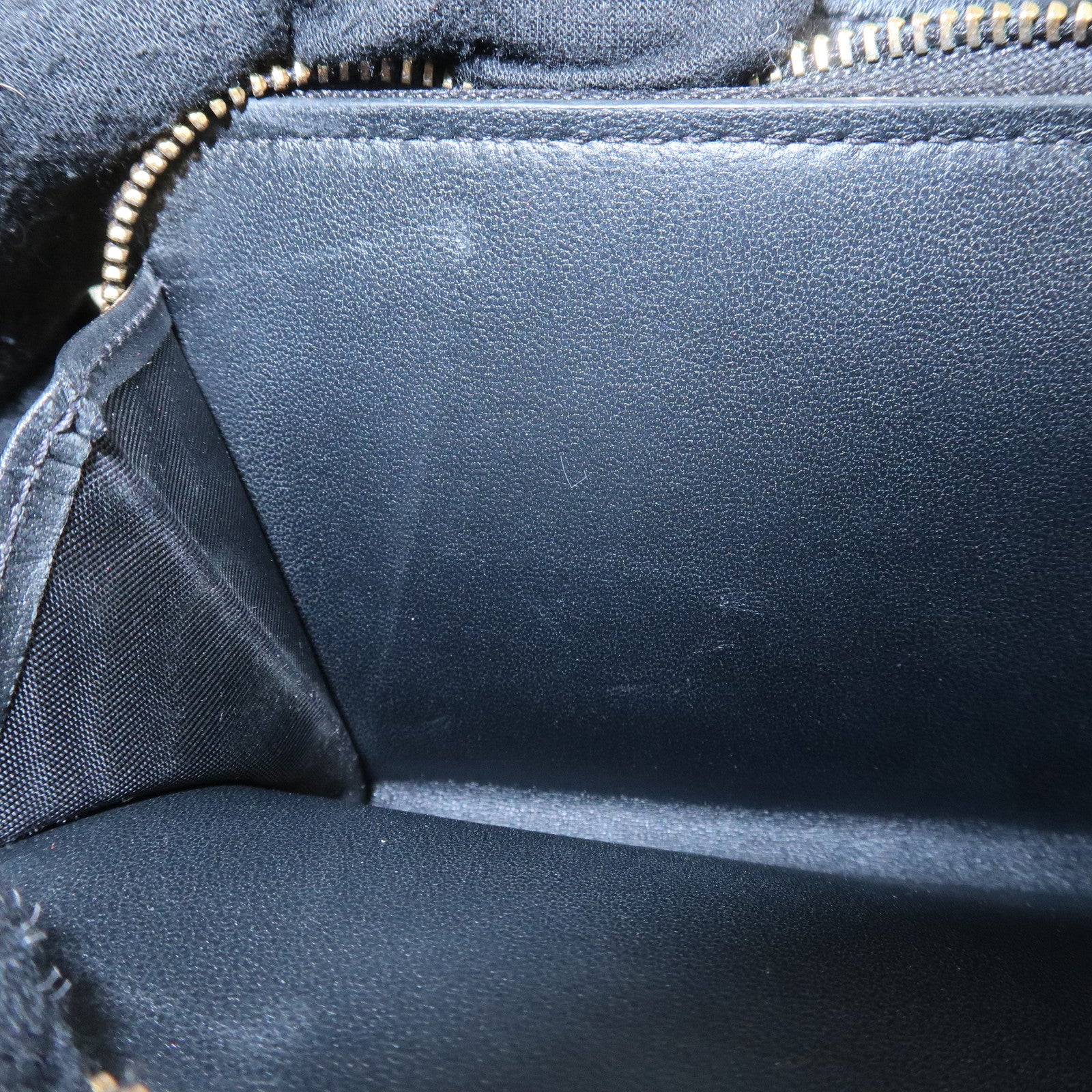 Christian Dior Cannage Leather Bi-fold Wallet Black Gold HDW Used