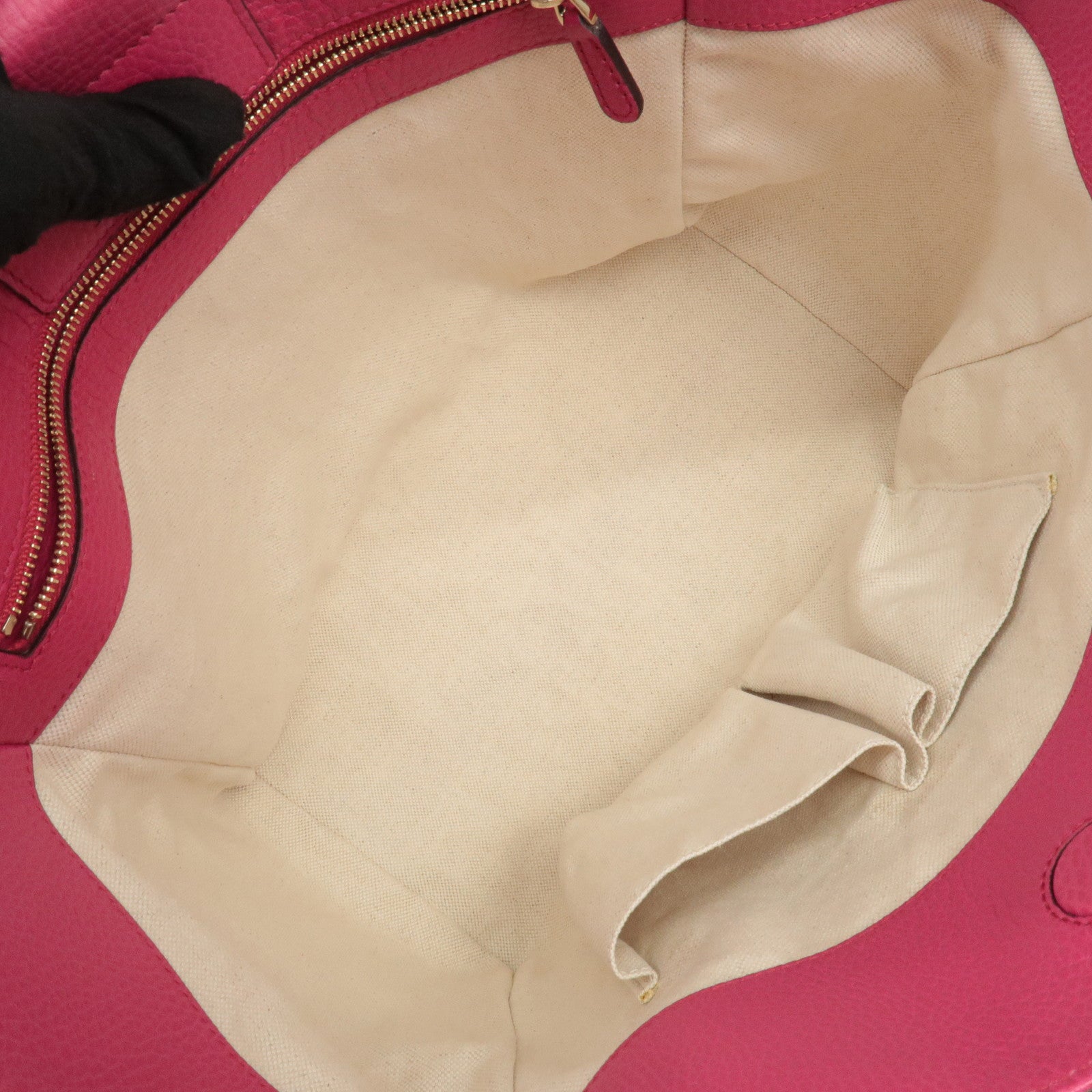 GUCCI Swing Canvas Leather Tote bag Hand Bag Pink 354408 Used