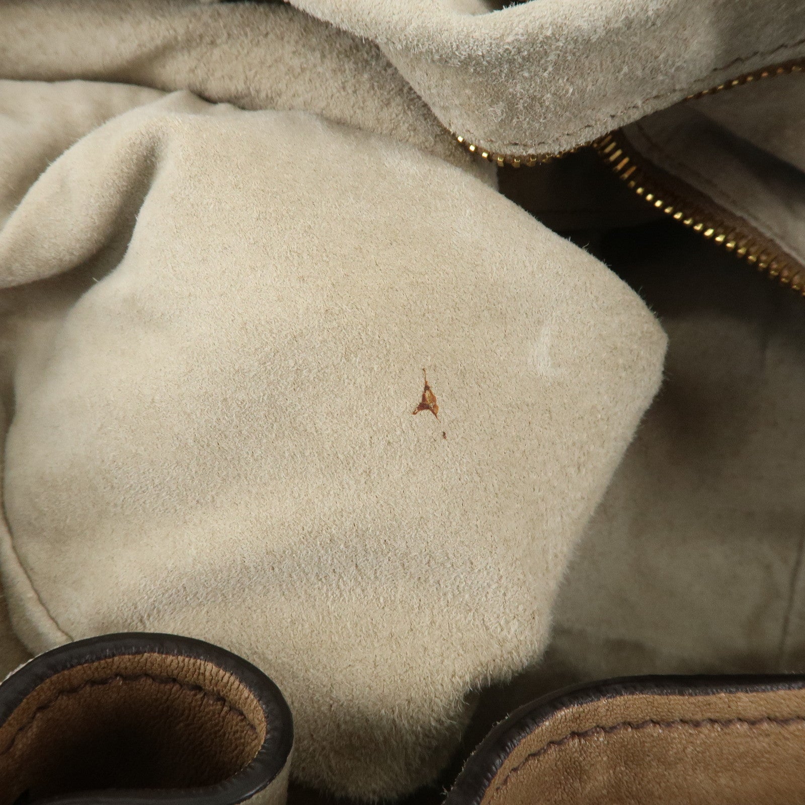 MIU MIU Leather 2Way Bag Hand Bag Shoulder Bag Brown Gold HDW Used