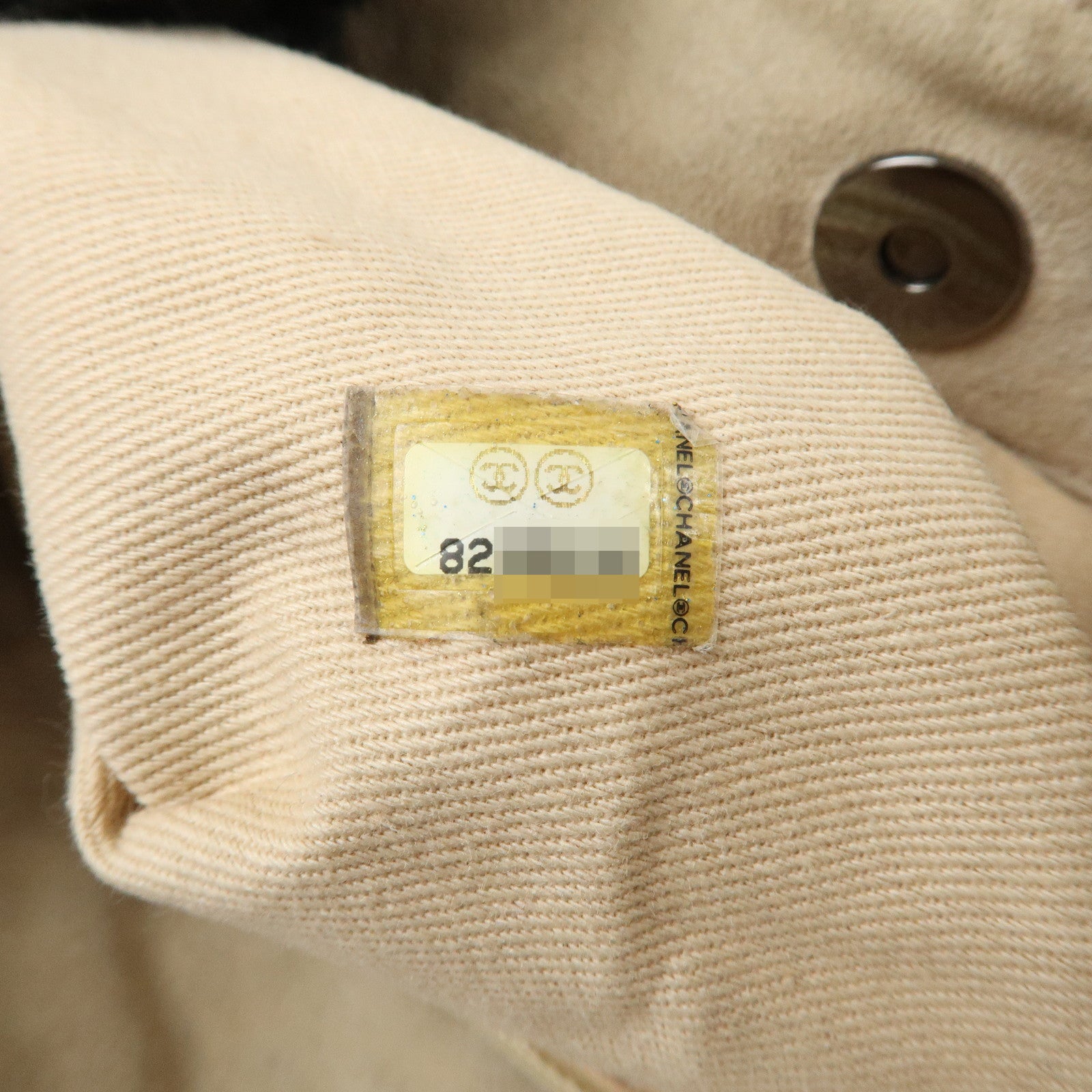 CHANEL COCO Mark Camellia Canvas Suede Tote Bag Black A21385 Used