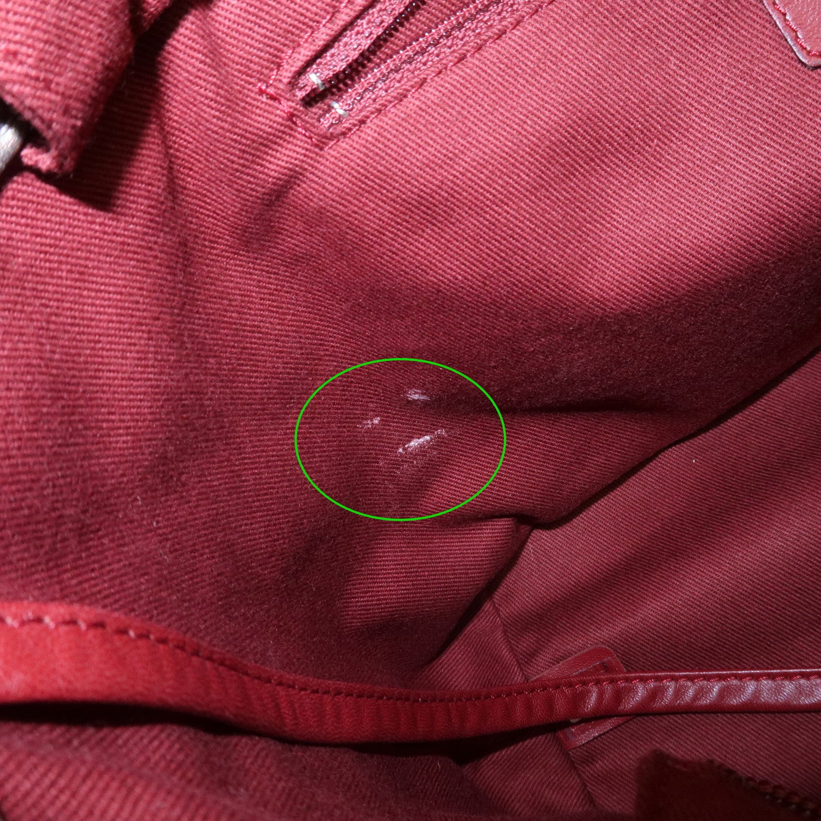 CHANEL Cambon Line Lamb Skin Cotton Club Hand Bag Bronze A34318 Used