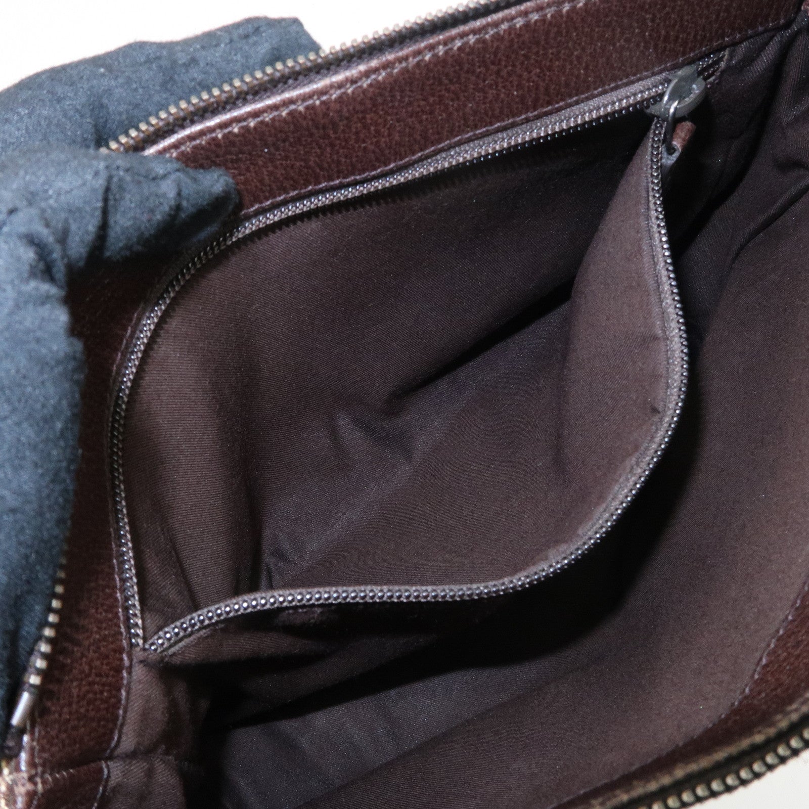 GUCCI GG Canvas Leather Shoulder Bag Beige Brown 114273 Used