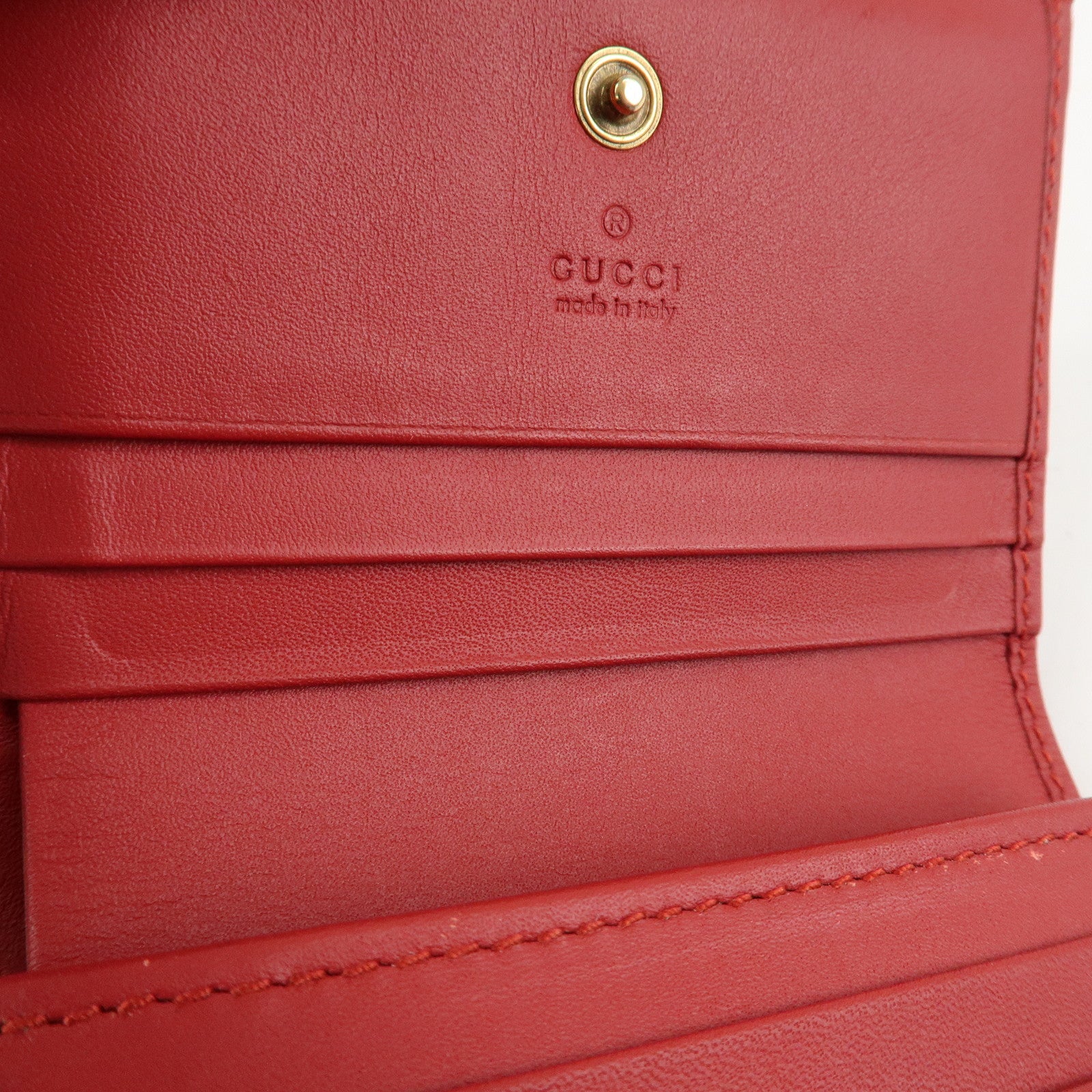 GUCCI Interlocking GG Supreme Plastic Card Case Coin Case Cherry Used