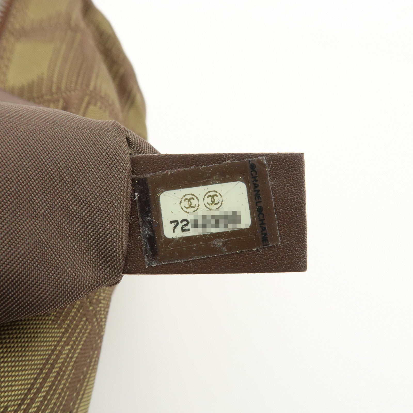 CHANEL New Travel Line Nylon Jacquard Leather Shoulder Bag A17669 Used