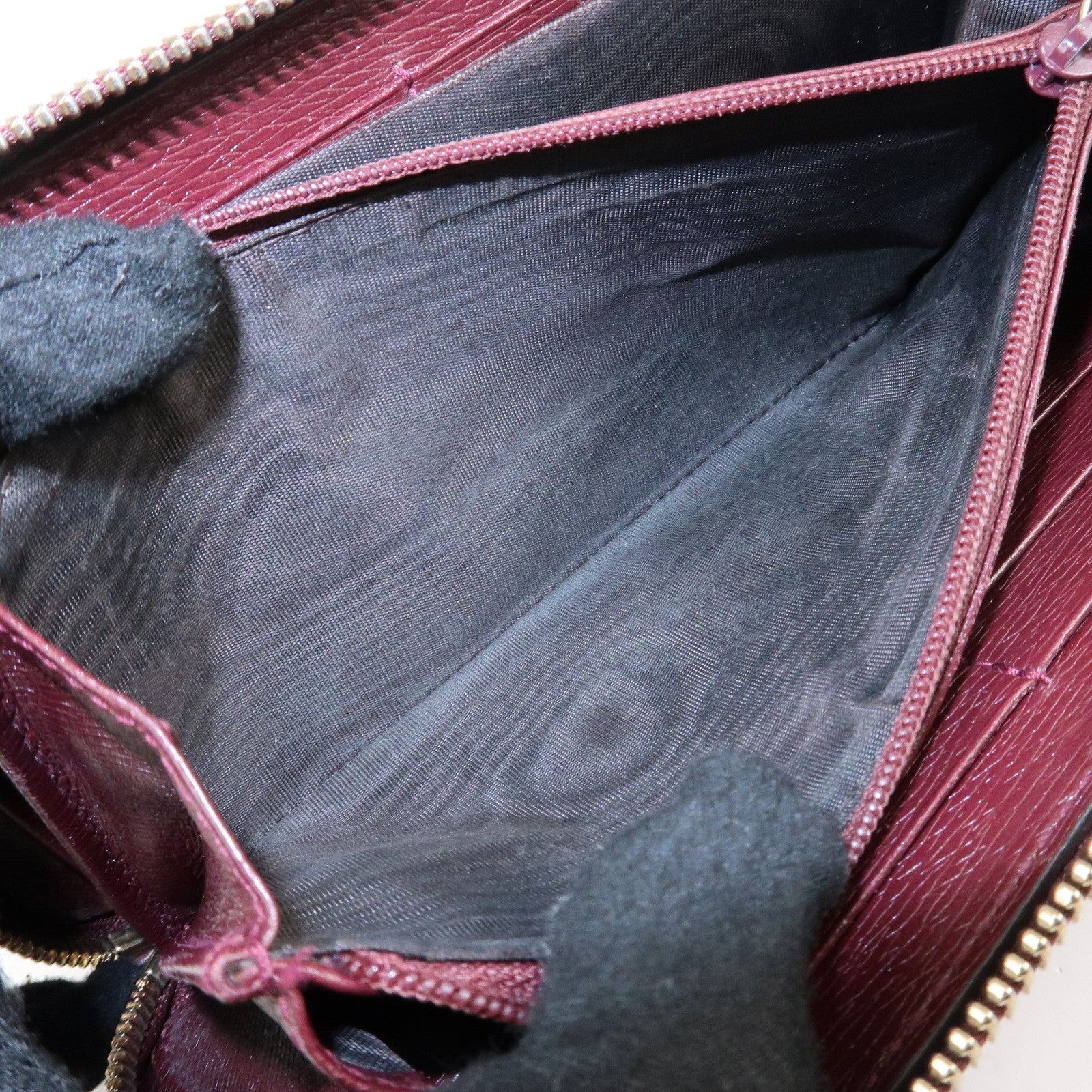 GUCCI Interlocking G Leather Long Wallet Heartbeat Print 309705 Used