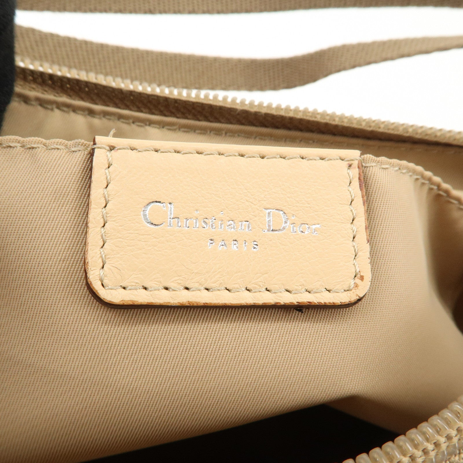 Christian Dior Trotter Canvas Leather Shoulder Bag 02RU 0064 Used