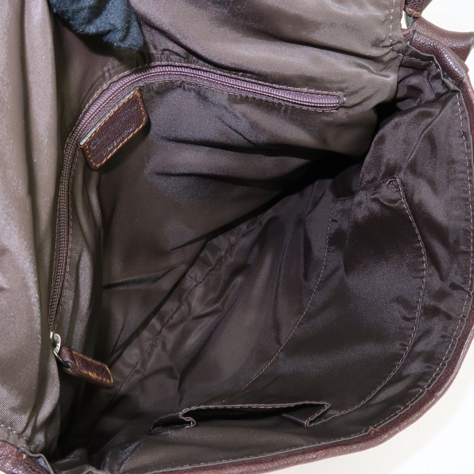 Christian Dior Trotter Canvas Leather Shoulder Bag Brown Used