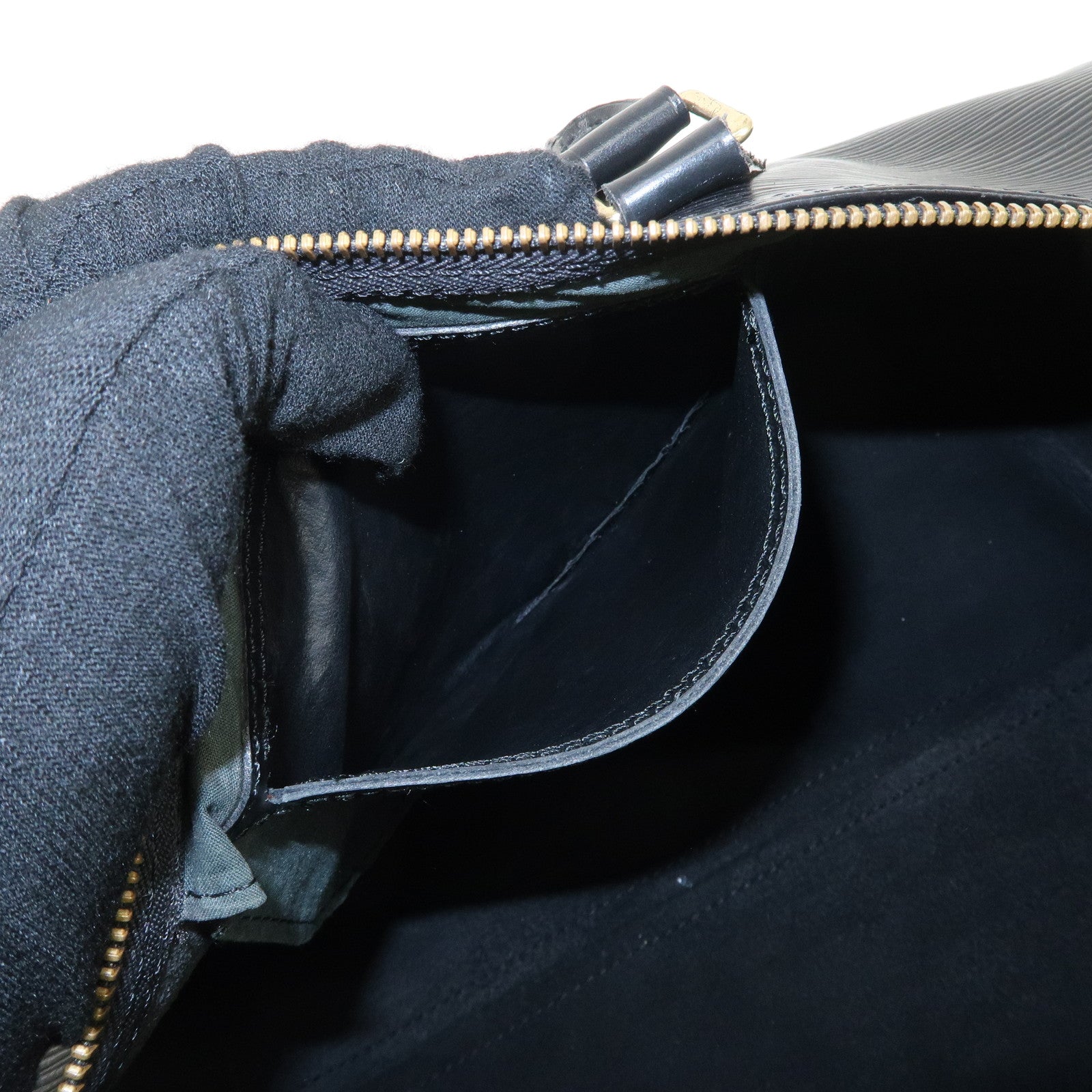 Louis Vuitton Epi Speedy 30 Leather Hand Bag Black M59022 Used