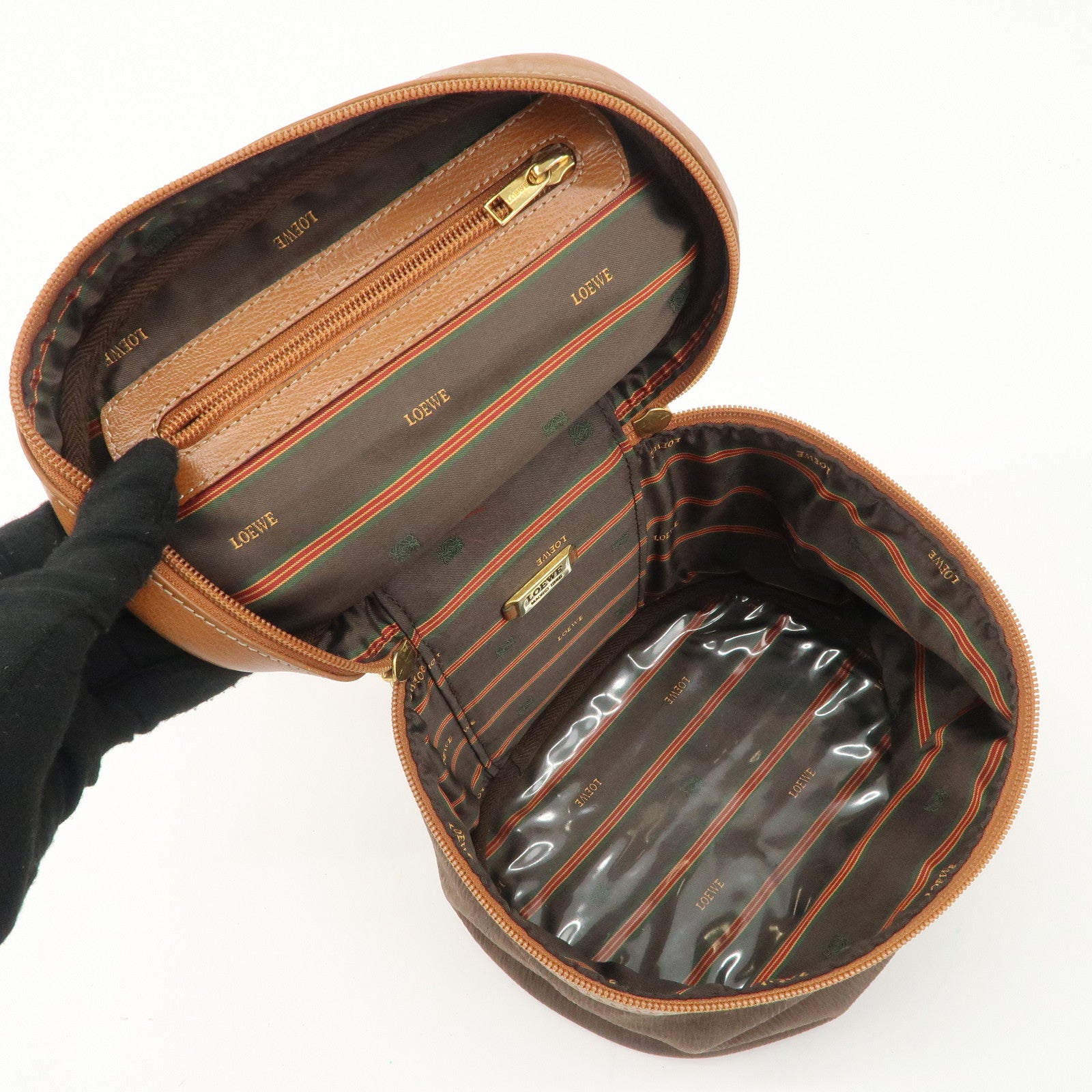 LOEWE Velazquez Suede Leather 2 Way Bag Brown Dark Brown Used
