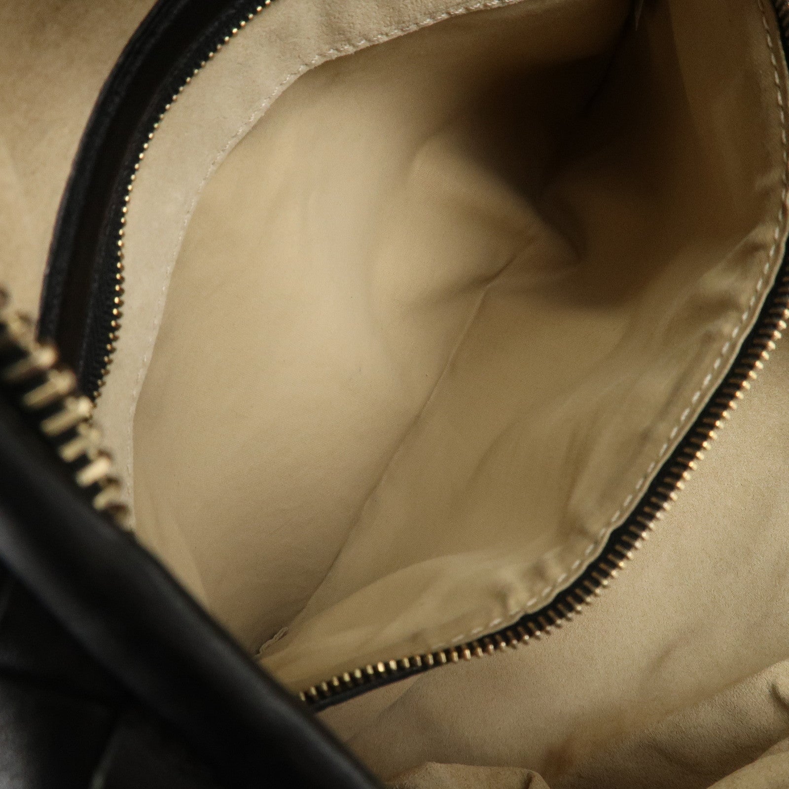 BOTTEGA VENETA Hobo Intrecciato Leather Shoulder Bag Black 115653 Used
