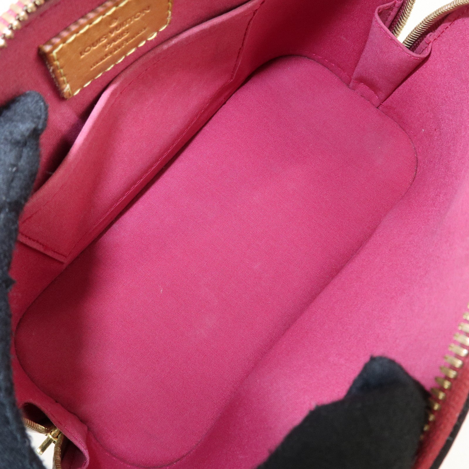 Louis Vuitton Monogram Vernis Alma BB 2Way Bag Red M91606 Used