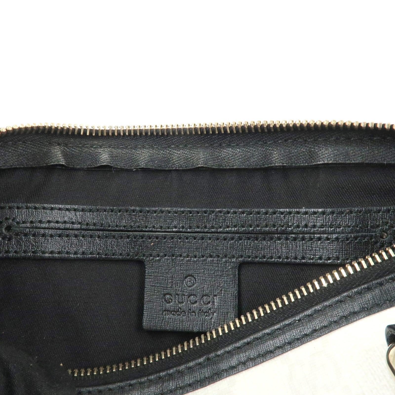 GUCCI GG Supreme Patent Leather Mini Boston Bag Ivory Black 193604 Used