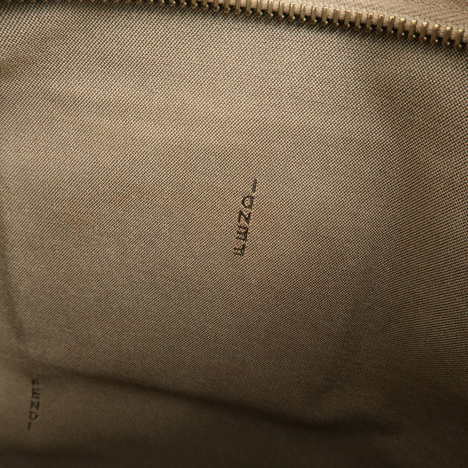 FENDI Logo Canvas Leather Shoulder Bag Beige Pink 8BT084 Used