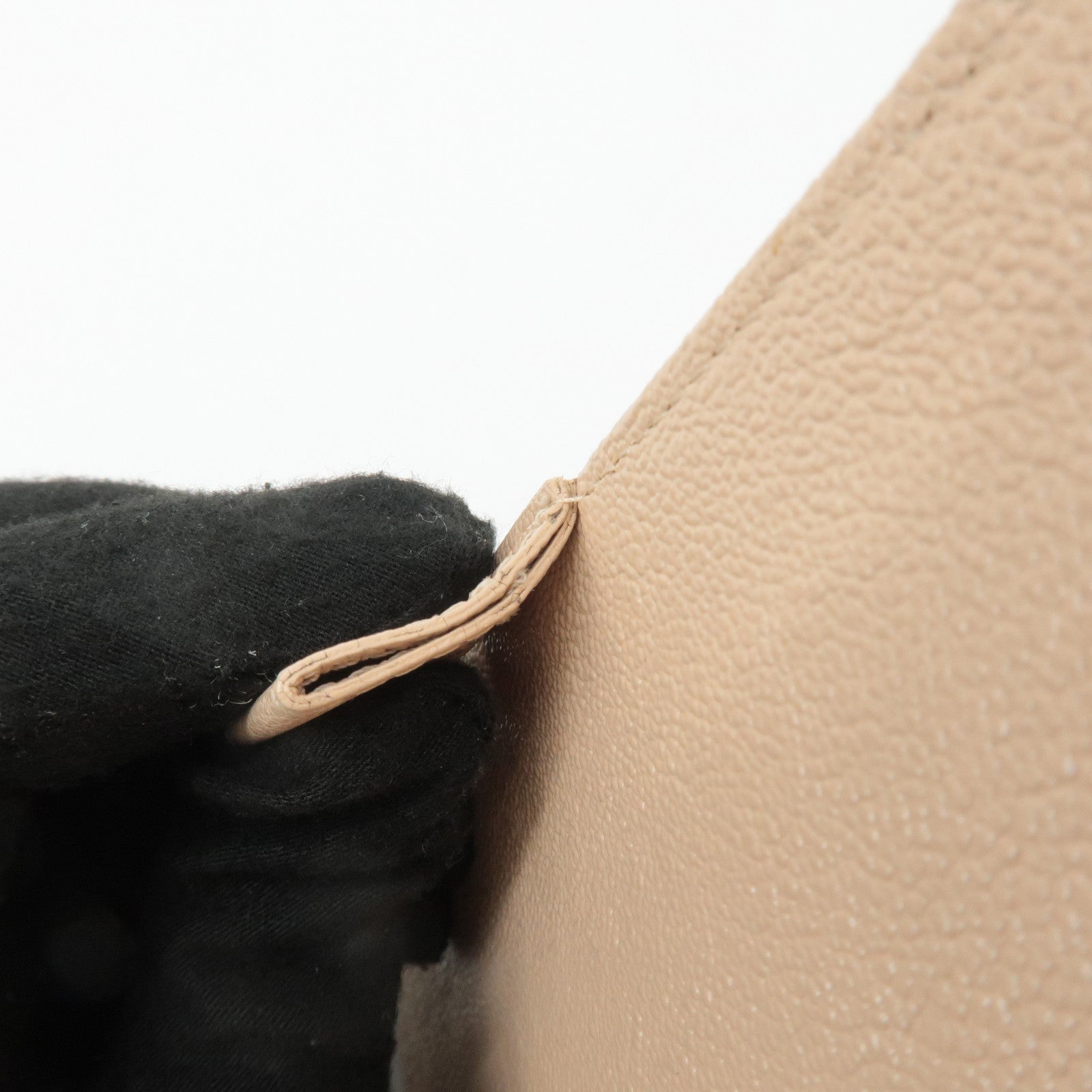 CHANEL COCO Mark Bicolore Leather Agenda Cover Black Pink Used