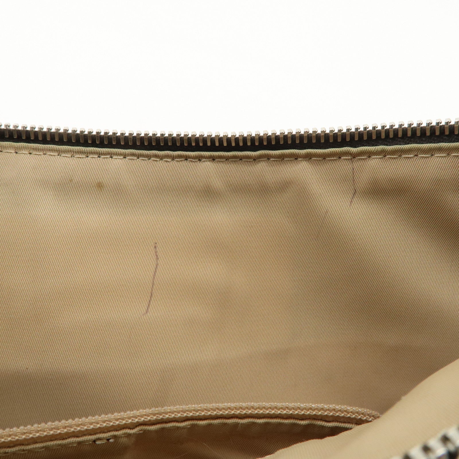 Christian Dior Trotter Canvas Leather Shoulder Bag Beige Brown Used