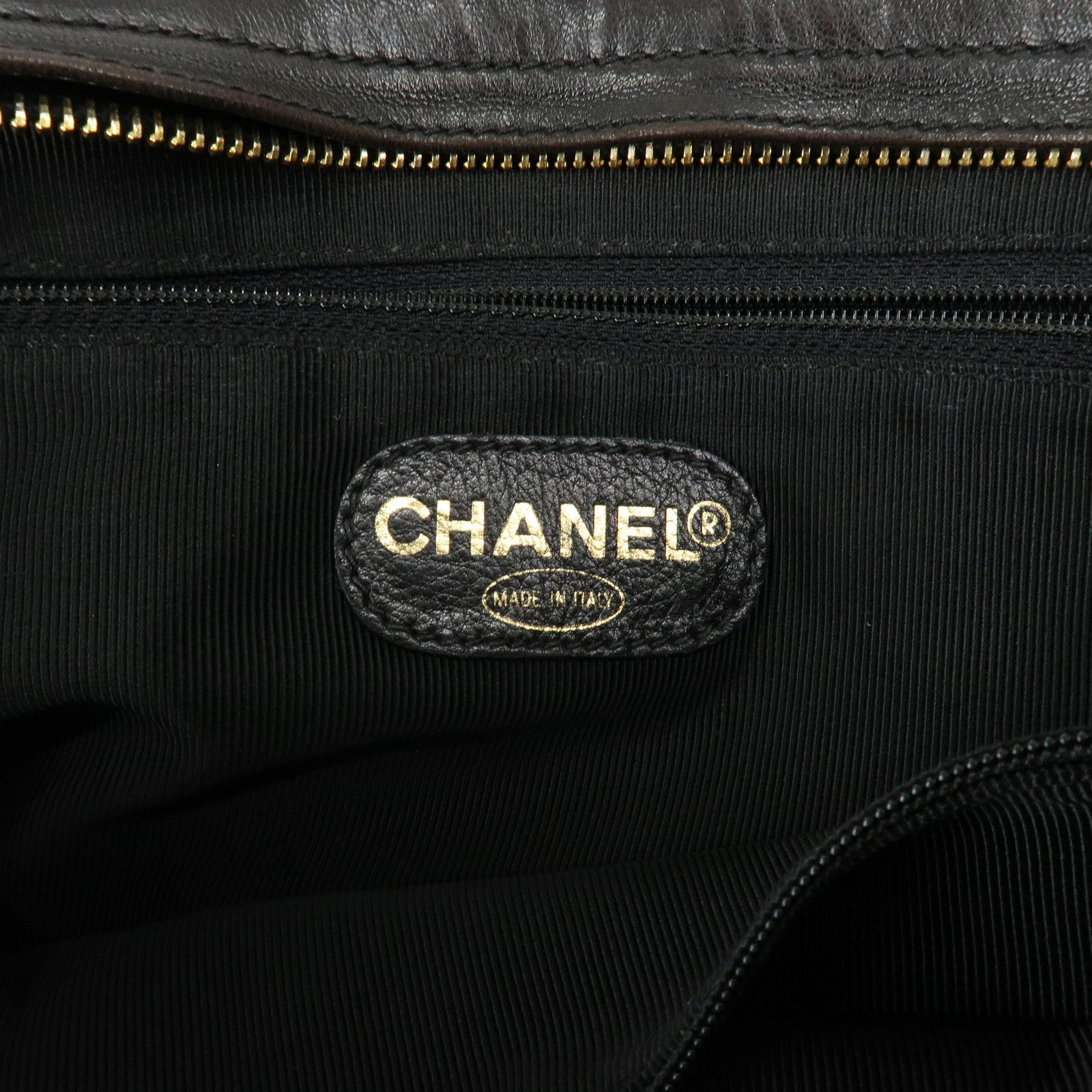 CHANEL COCO Mark Lamb Skin  Chain Shoulder Bag Brown Gold Used