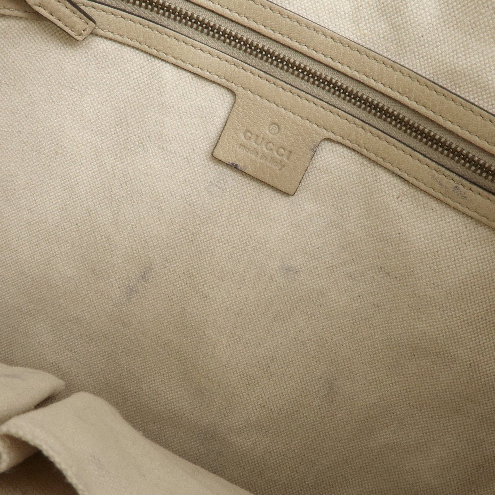 GUCCI Miss GG Leather Shoulder Bag Hand Bag Ivory 326514 Used