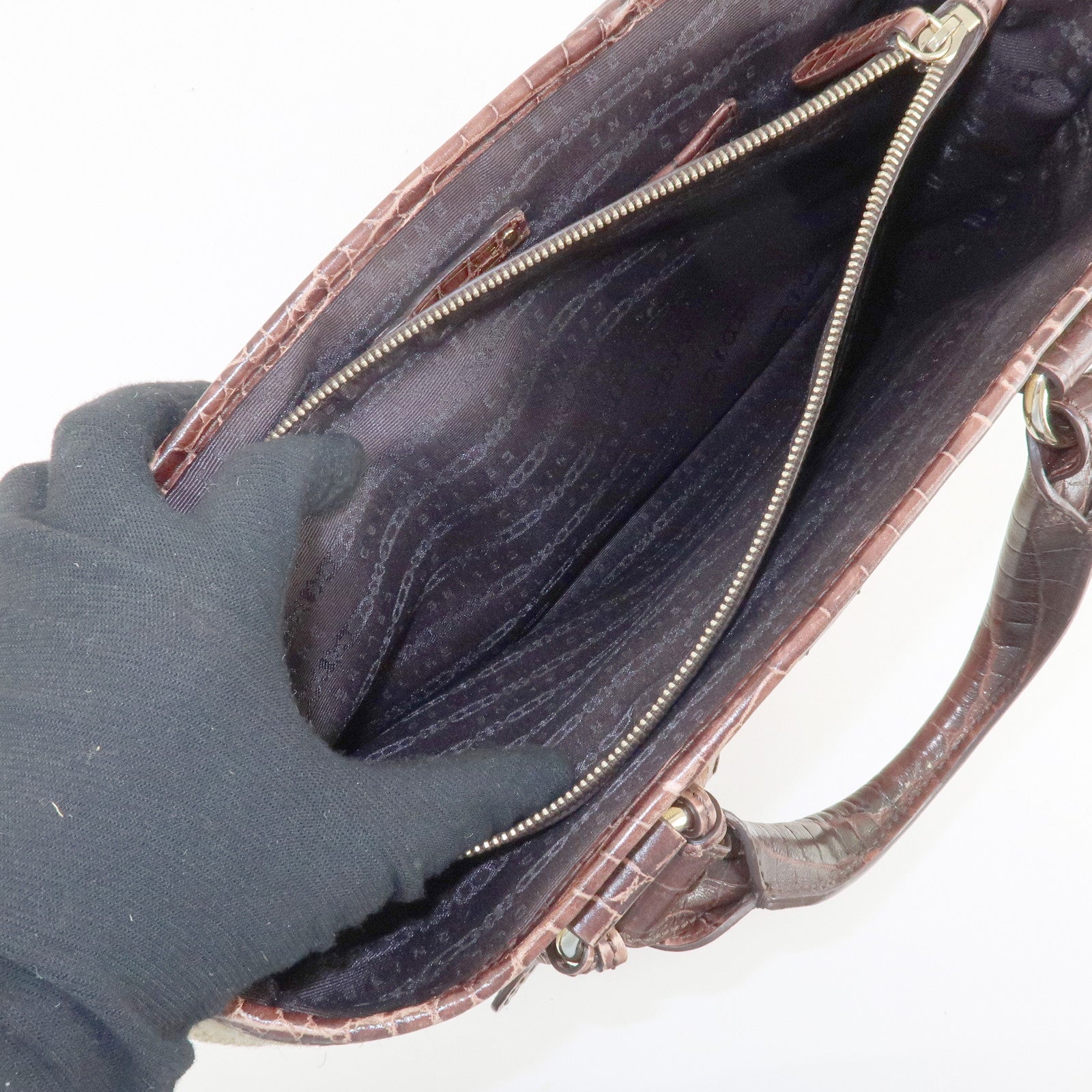 CELINE Straw Leather Boogie Bag Hand Bag Beige Brown Gold HDW Used