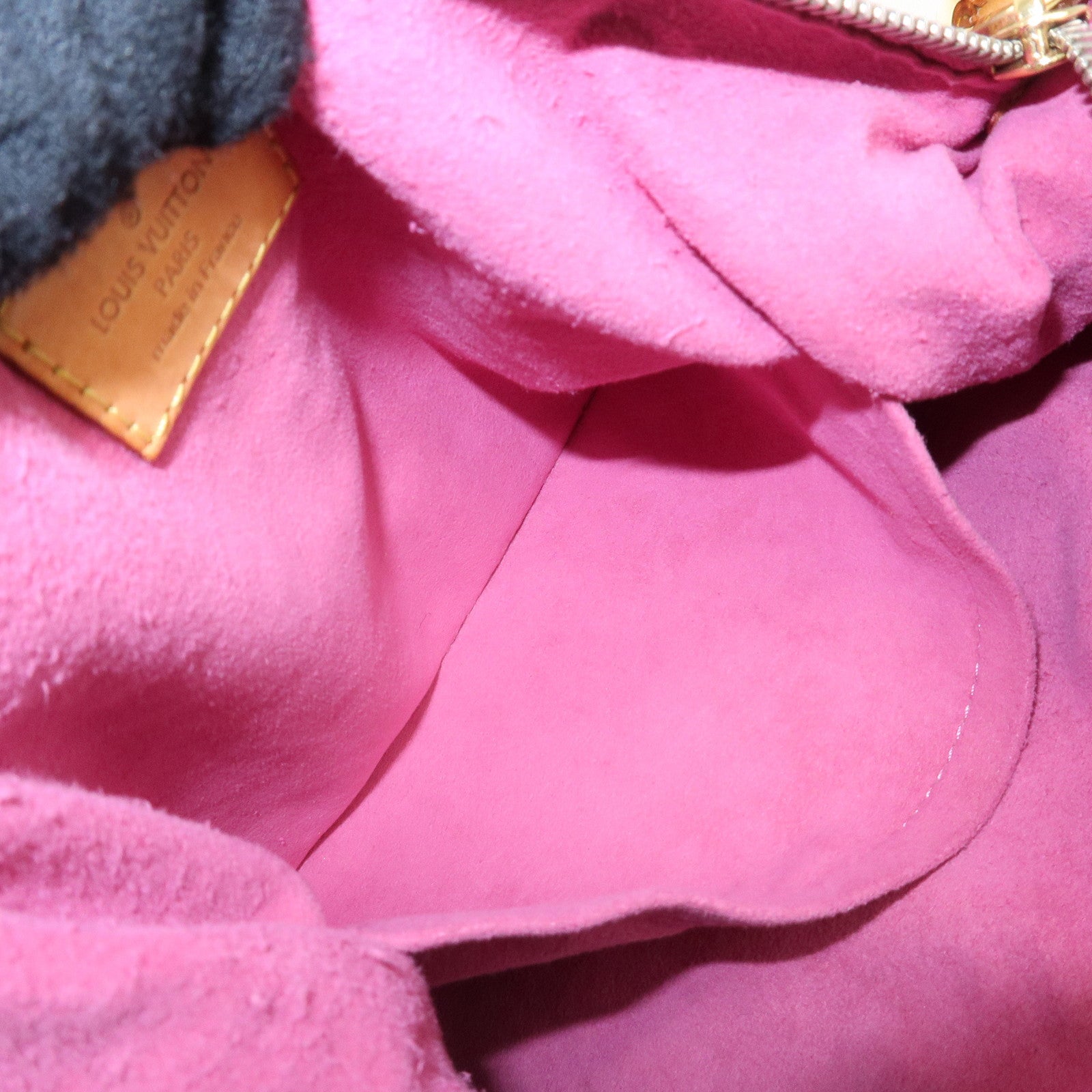 Louis Vuitton Monogram Denim Baggy PM Shoulder Bag Fuchsia M95212 Used