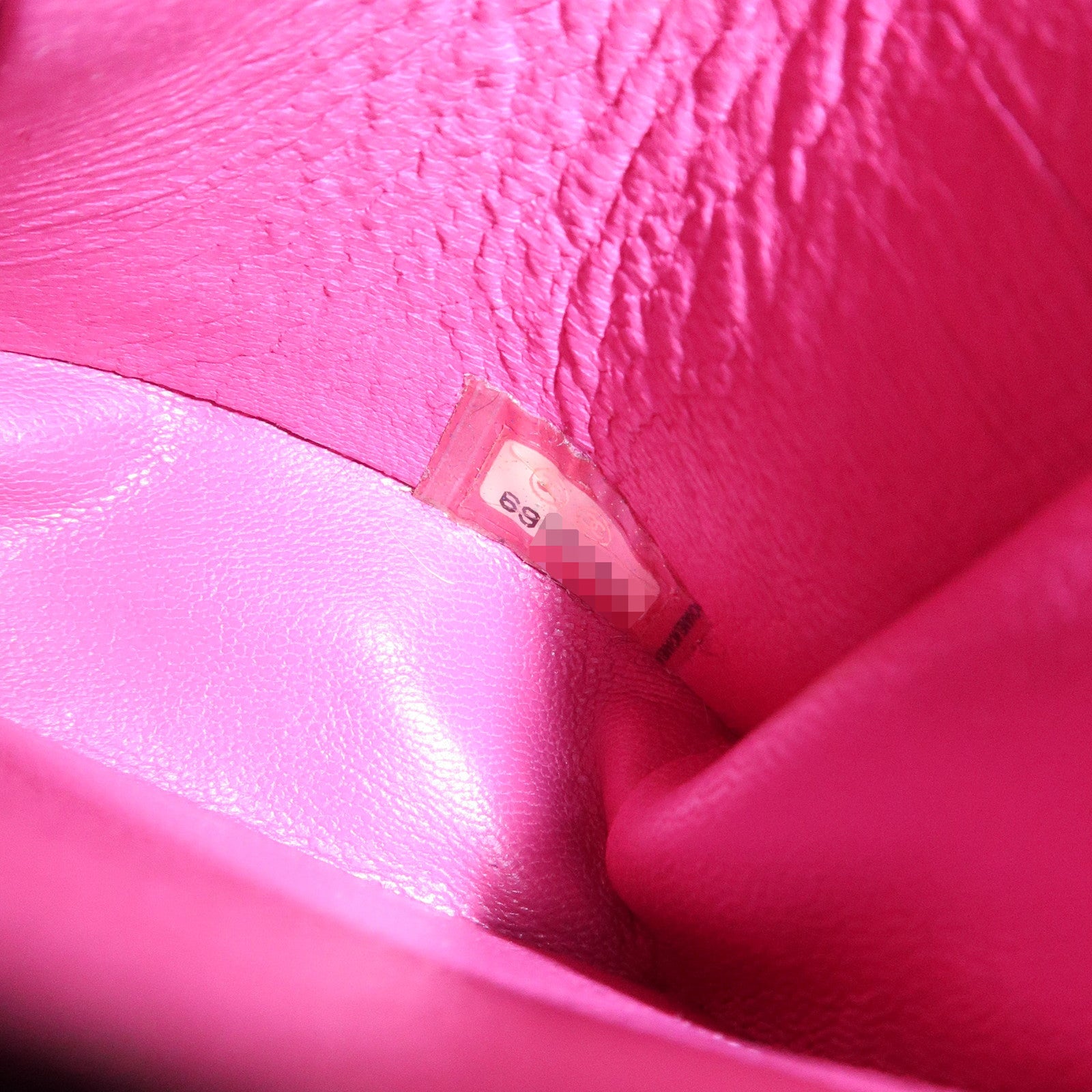 CHANEL Unborn Calf Lamb Skin Chain Shoulder Cigarette Case Used