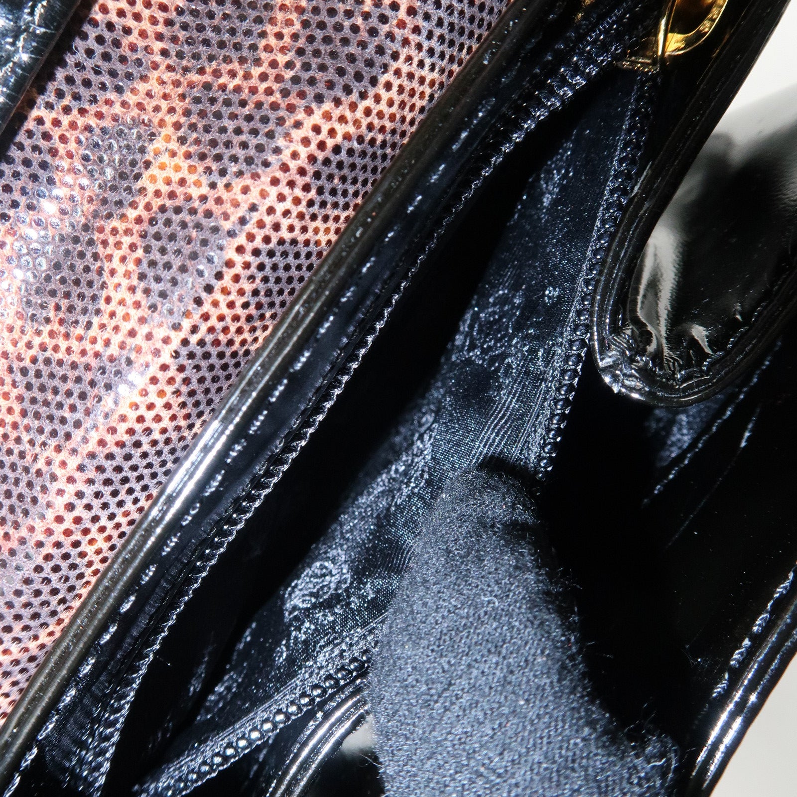 LOEWE Velazquez Patent Leather Coating Suede 2Way Bag Used