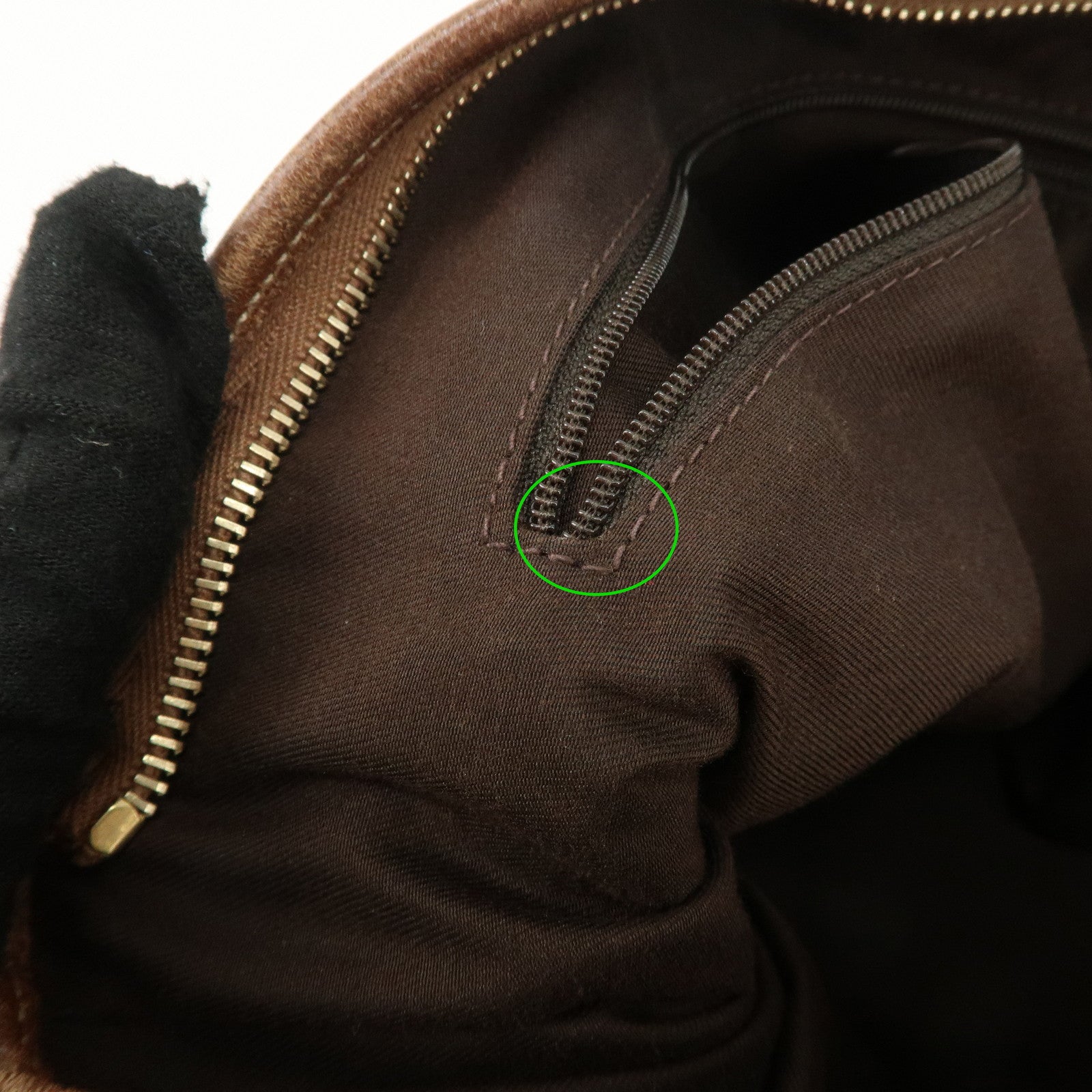 GUCCI Interlocking Abbey Denim Leather Shoulder Bag 131326 Used