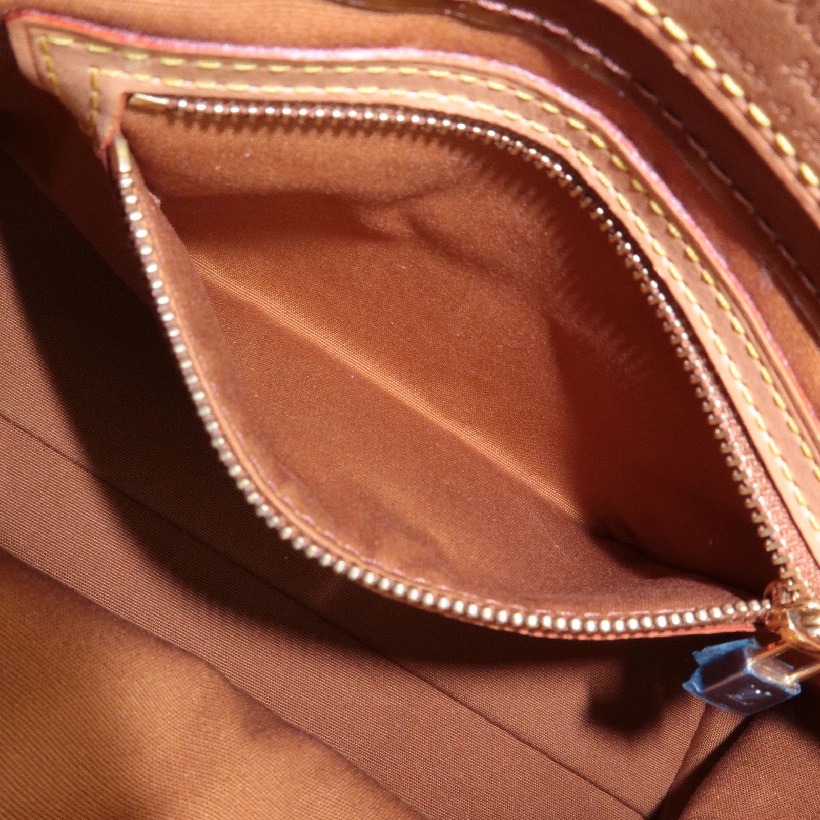 Louis Vuitton Monogram Vernis Lead PM Hand Bag Bronze M91146 Used