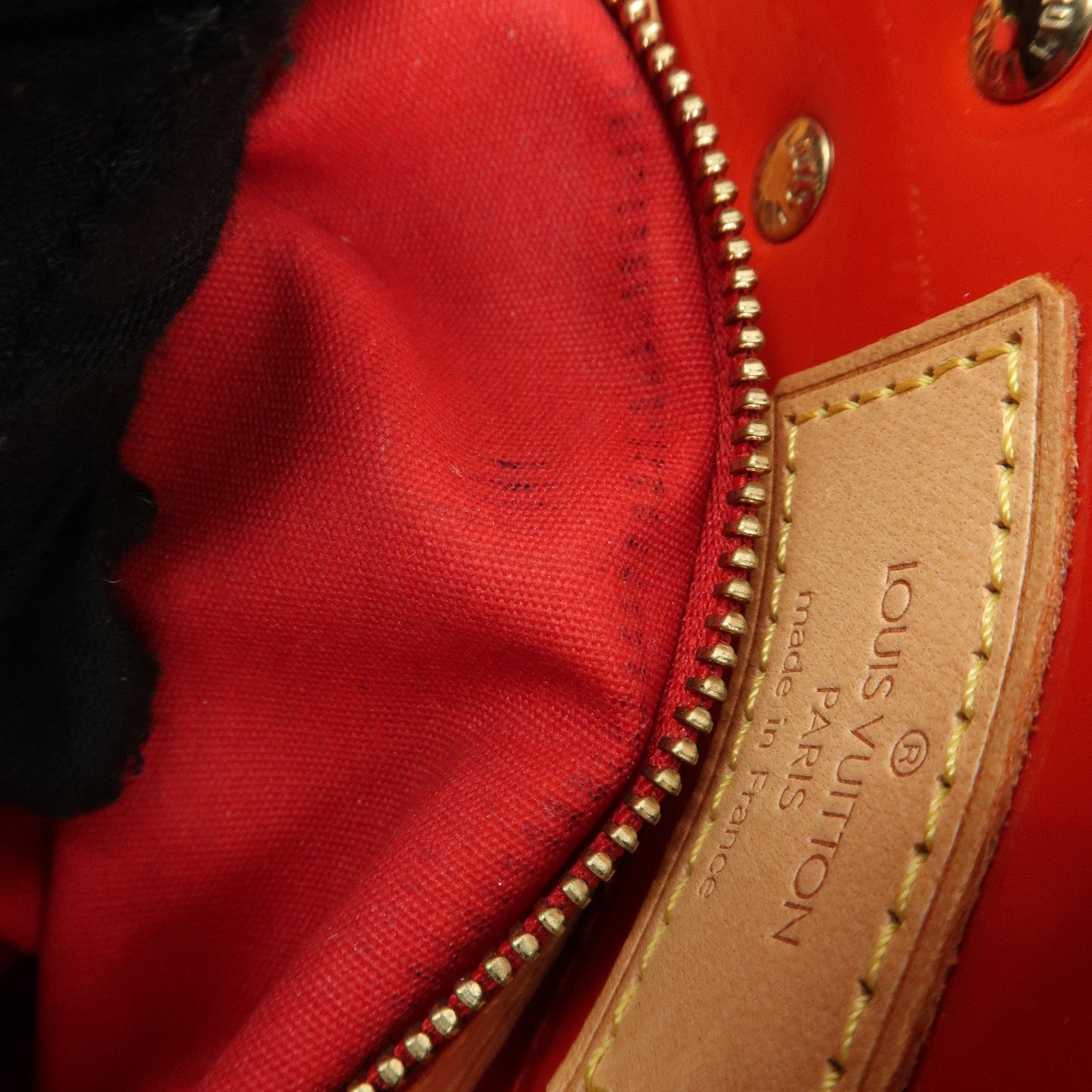 Louis Vuitton Monogram Vernis Lead PM Hand Bag M91088 Rouge Used