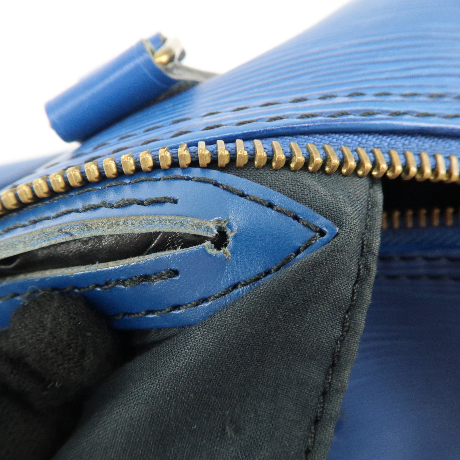 Louis Vuitton Epi Speedy 25 Hand Bag Boston Bag Blue M43015 Used