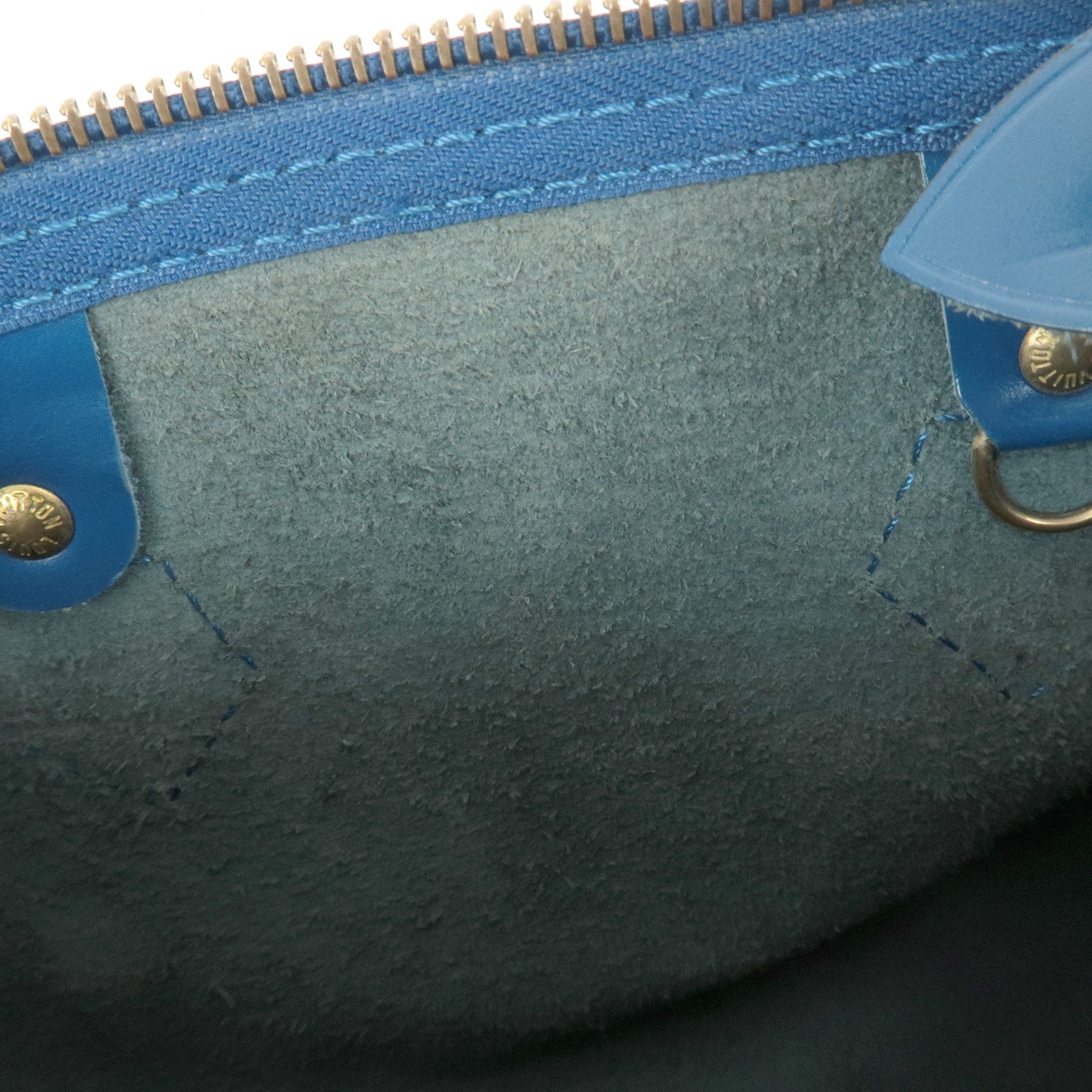 Louis Vuitton Epi Speedy 25 Hand Bag Boston Bag Blue M43015 Used