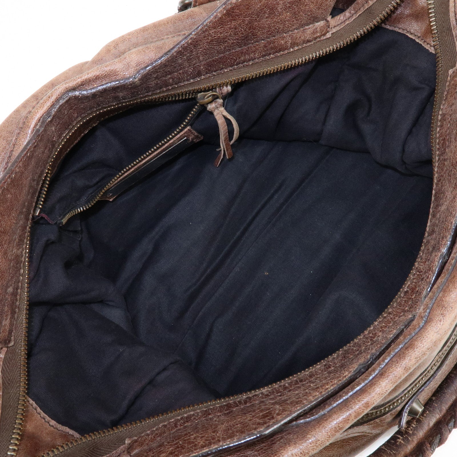 BALENCIAGA The City Leather 2Way Hand Bag Brown 115748 Used