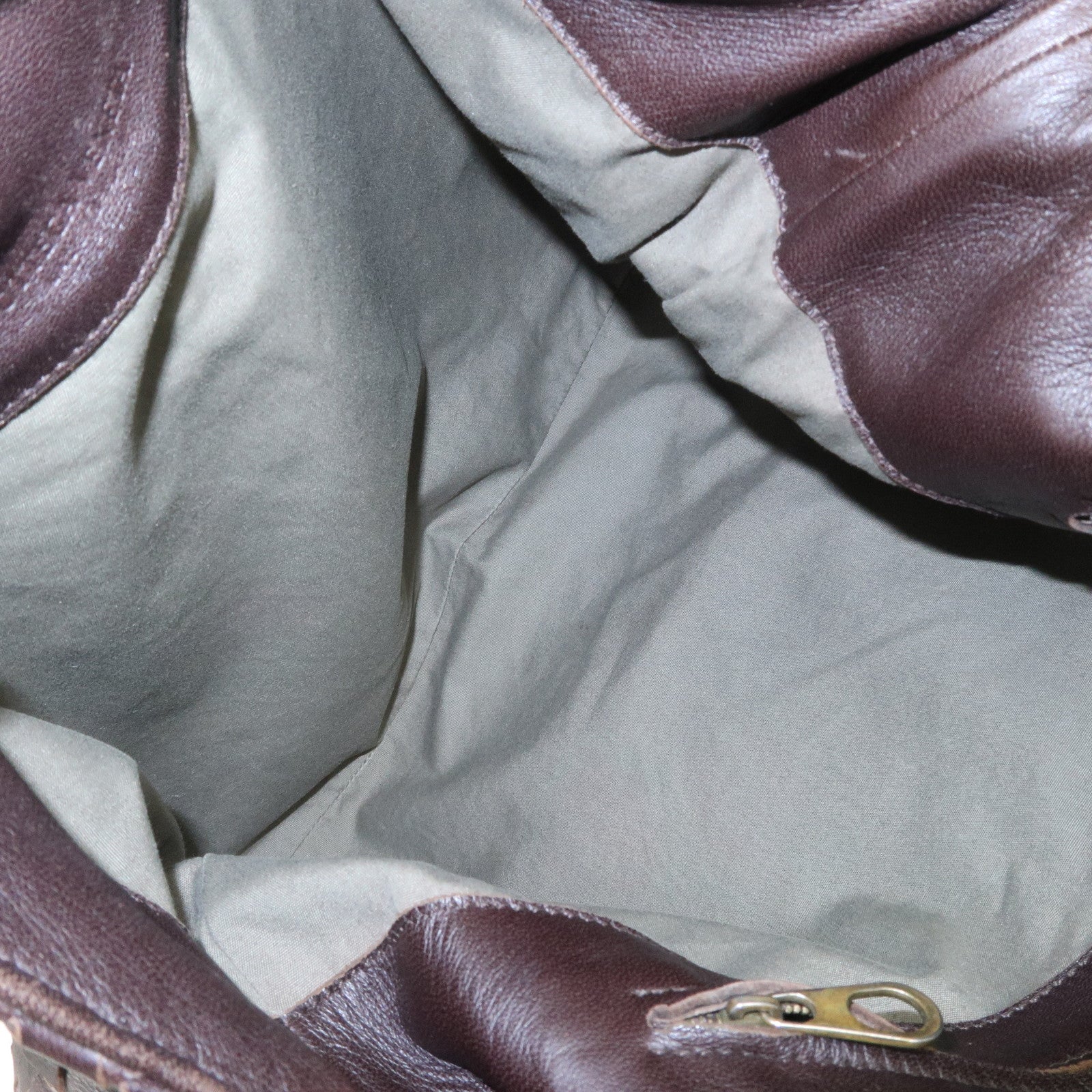 BOTTEGA VENETA Intrecciato Leather Shoulder Bag Dark Brown BlackUsed F/S Used