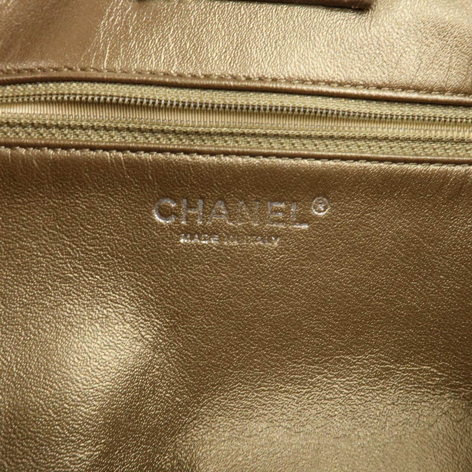 CHANEL Matelasse Caviar Skin COCO Mark Chain Tote Bag A90451 Used