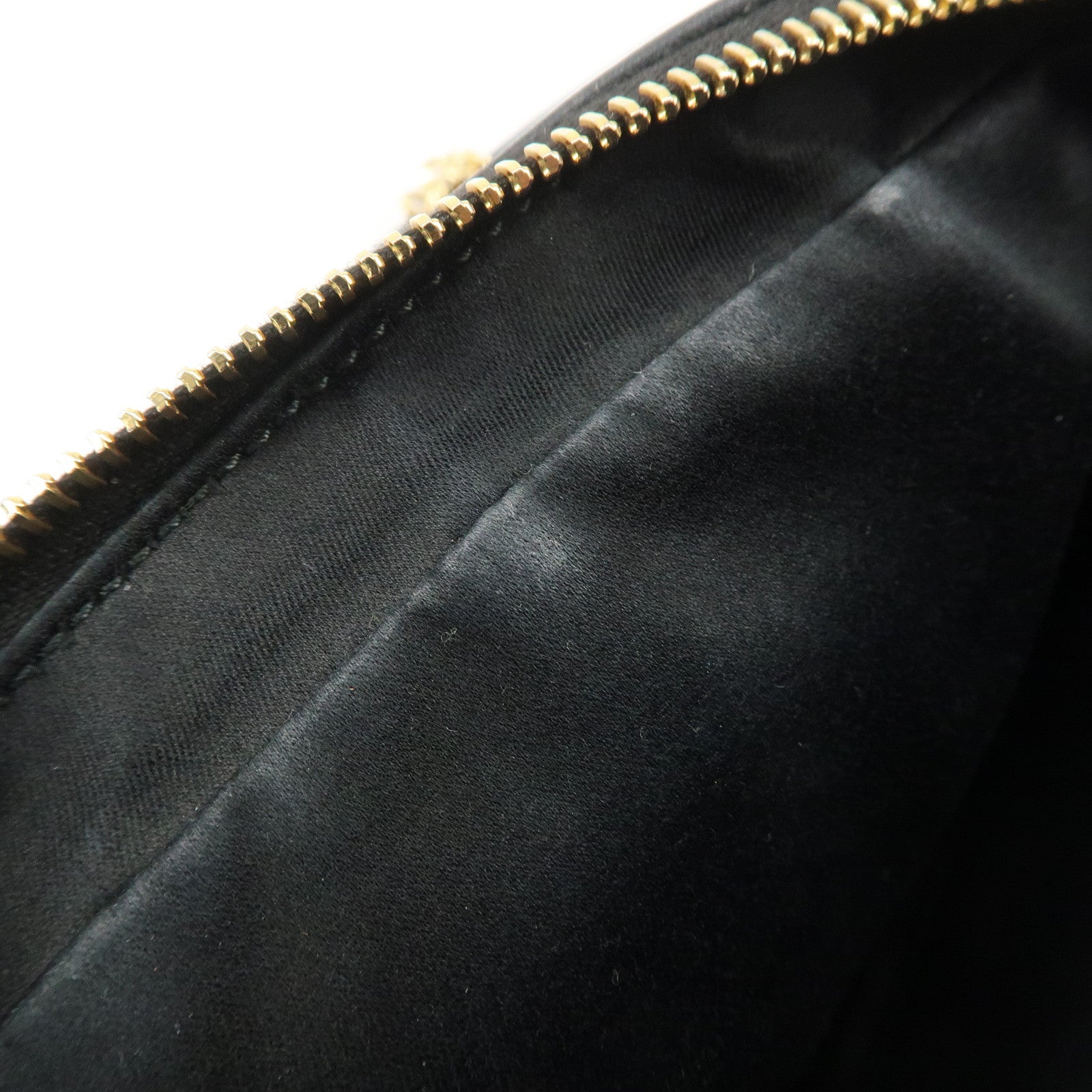 MIU MIU Matelasse Leather Chain Shoulder Bag Crossbody Bag Black Used