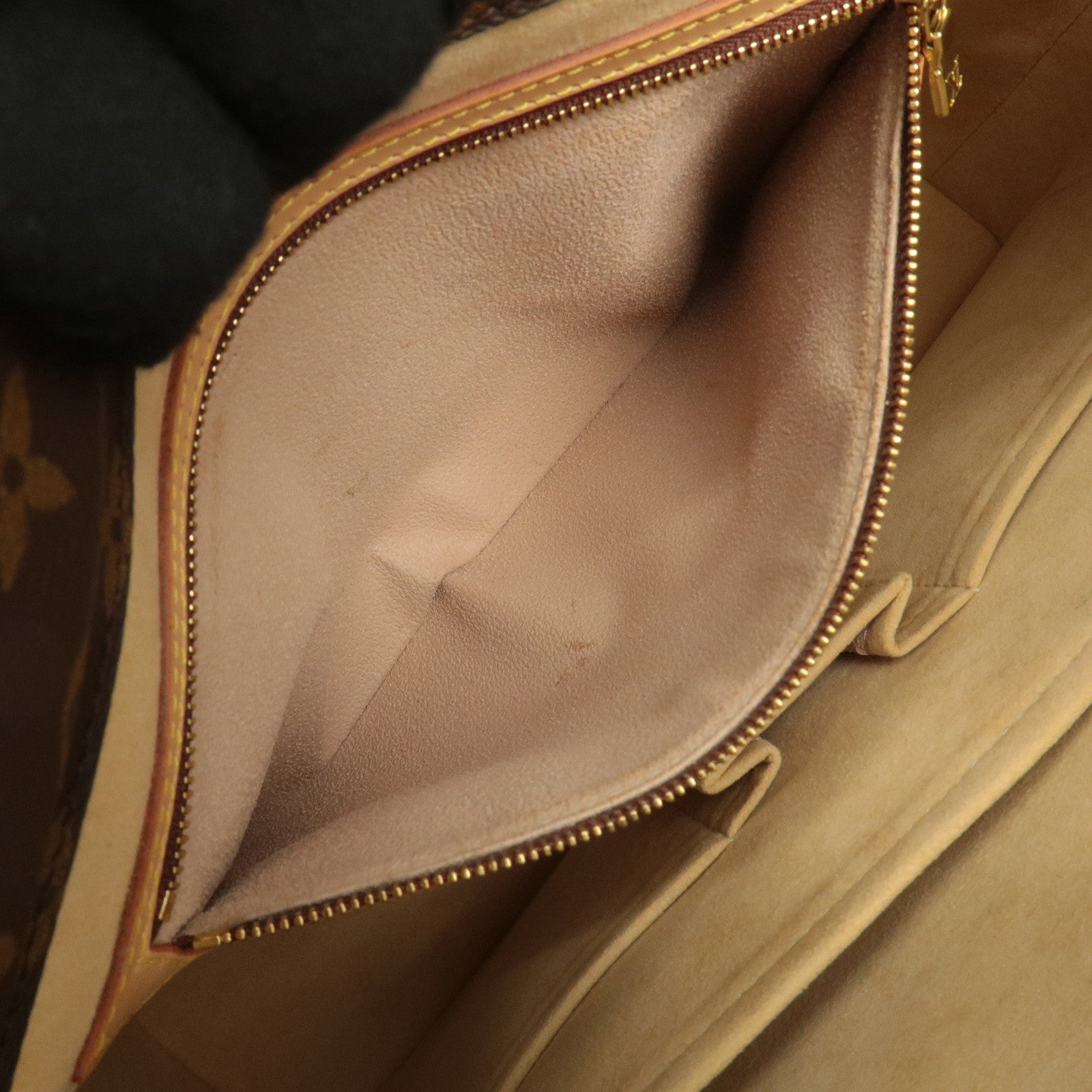 Louis Vuitton Monogram Luco Tote Bag Hand Bag Brown M51155 Used