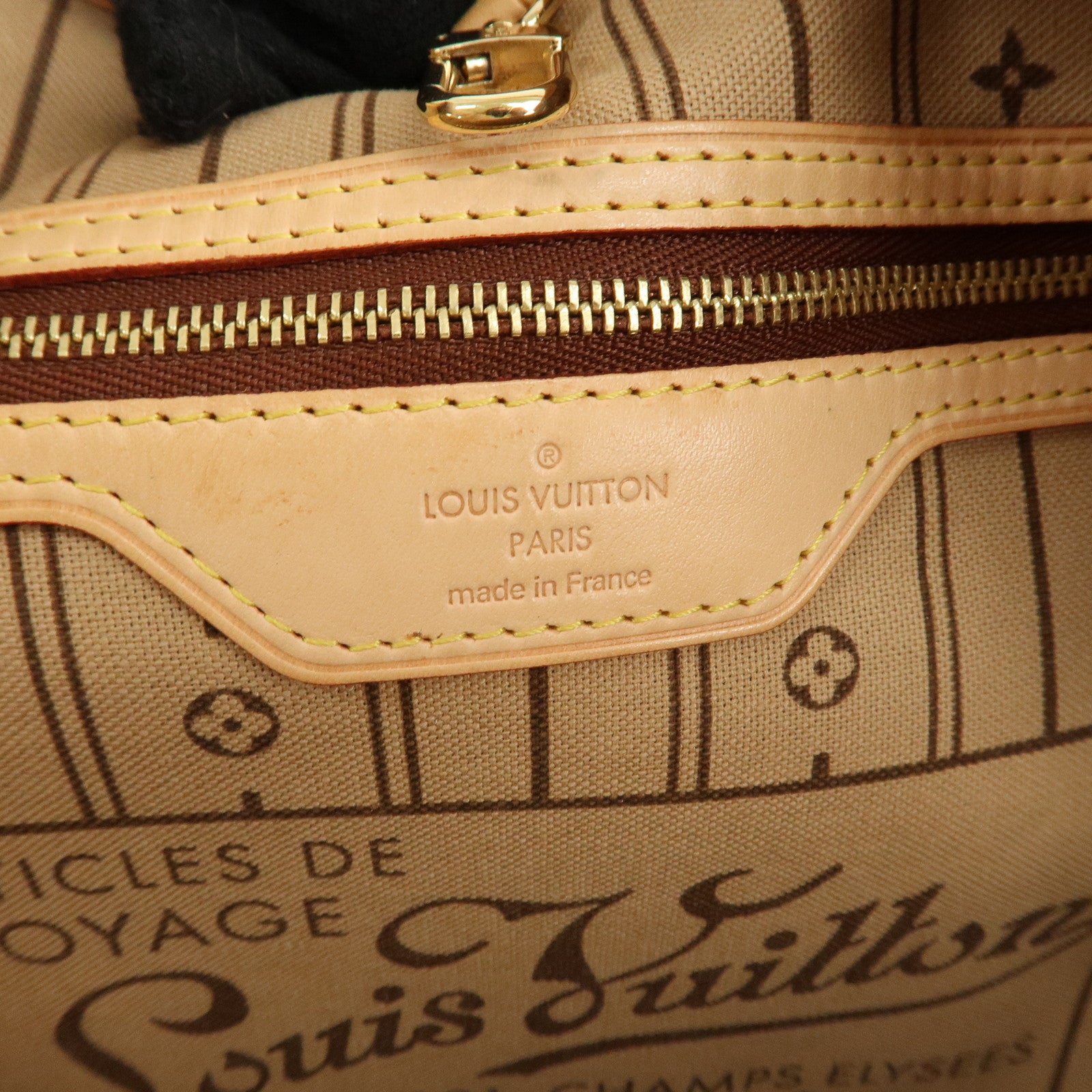 Louis Vuitton Monogram Neverfull MM Tote Bag Brown M40156 Used