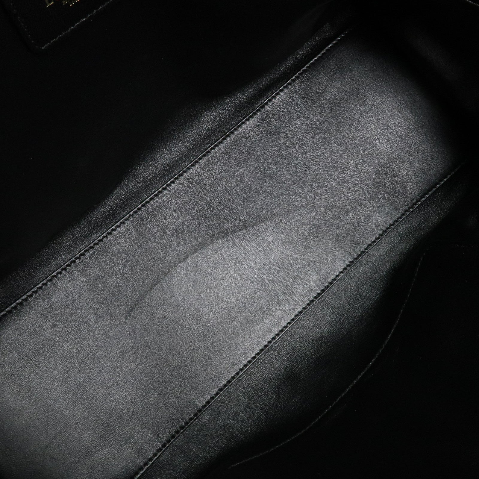 LOEWE Unborn Calf Leather Amasona 36 Hand Bag Brown Black Used