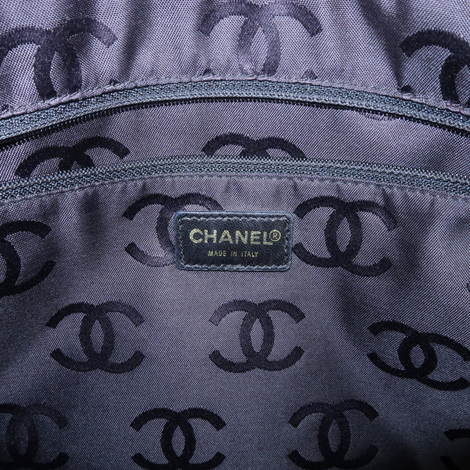 CHANEL Wild Stitch Lamb Skin COCO Mark Hand Bag Black A14692 Used