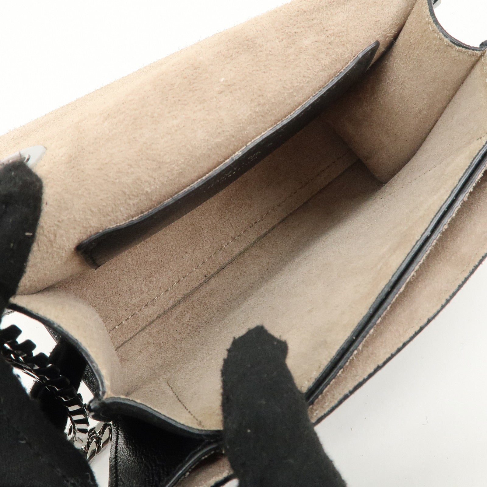 JIMMY CHOO Suede Leather Level Soft Mini Chain Shoulder Bag Used