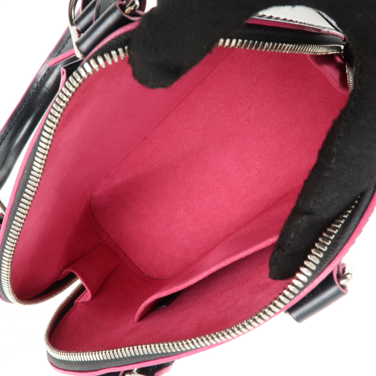 Louis Vuitton Epi Alma BB 2Way Shoulder Bag Noir Pink M54160 Used