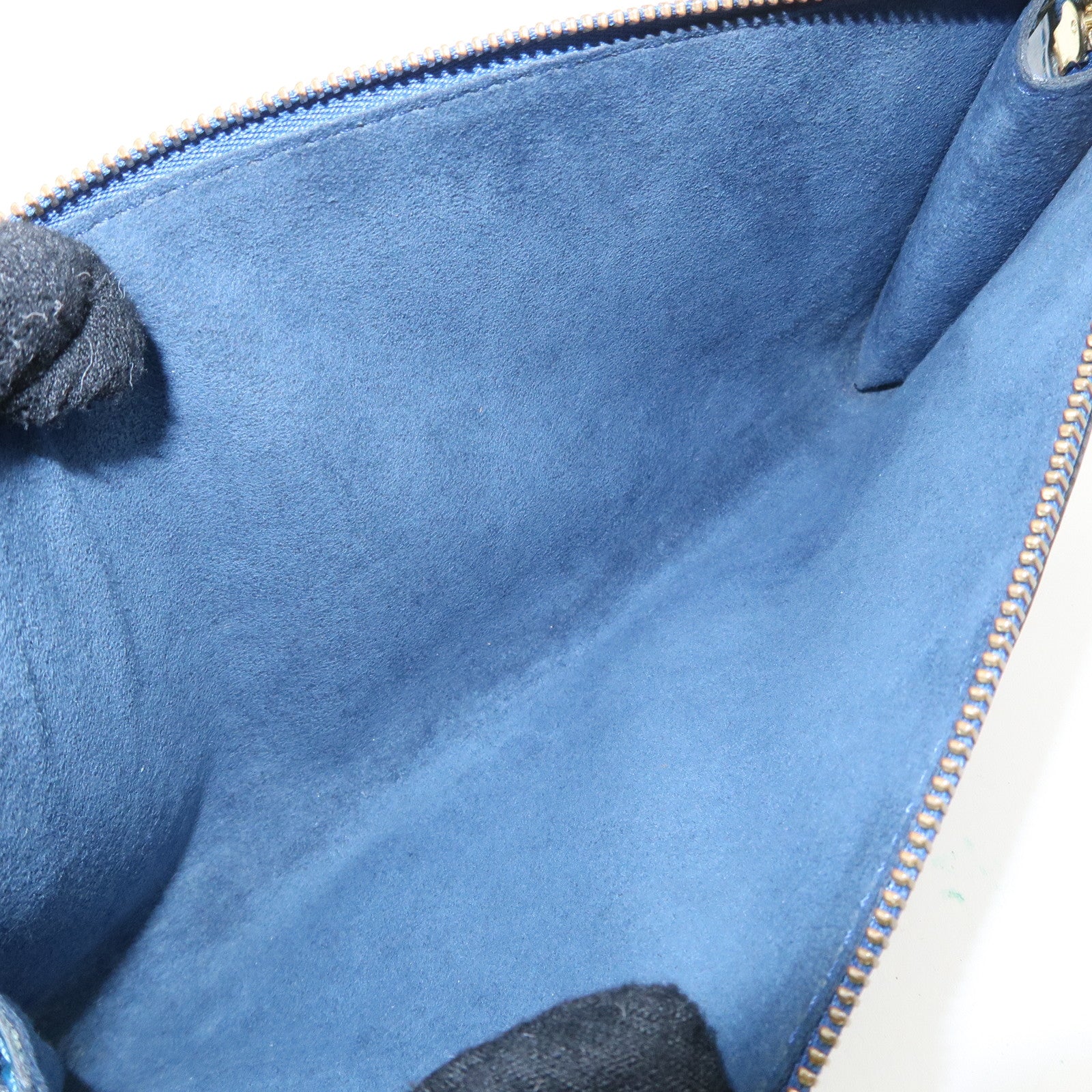 Louis Vuitton Epi Pochette Accessoires Hand Bag Toledo Blue M52947 Used