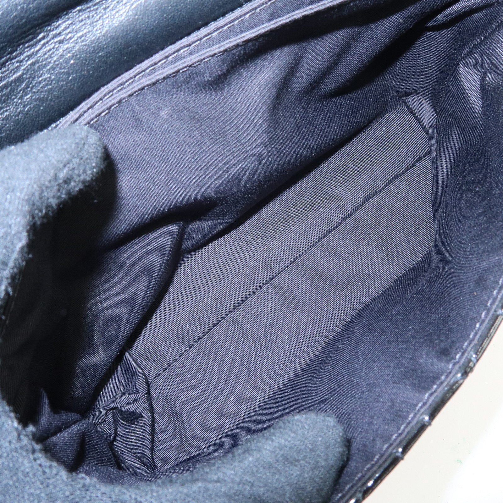 Christian Dior New Lock Cannage Patent Leather Chain Shoulder Bag Used