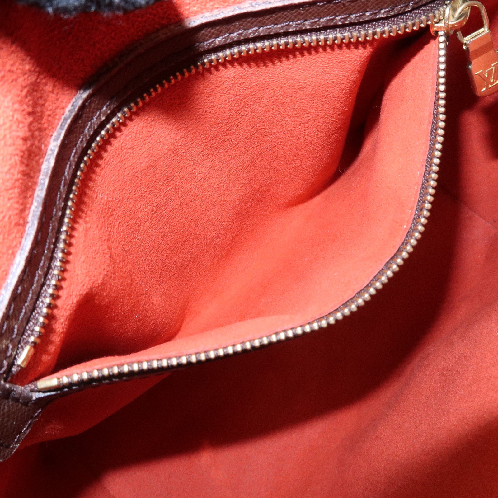 Louis Vuitton Damier Ebene Triana Hand Bag Brown N51155 Used