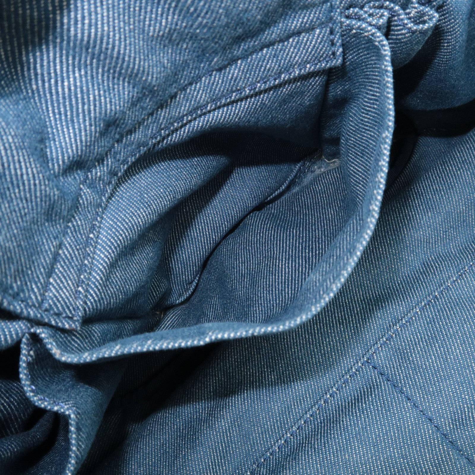 CELINE Macadam Denim Leather Bitter Sweet Shoulder Bag Used